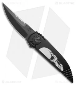 Paragon Phoenix Knife Death Head Black (3.8" Black Serr Swedge)