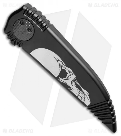 Paragon Phoenix Knife Death Head Black (3.8" Black Serr Swedge) 2 Paragon Phoenix Knife Death Head Black (3.8" Black Serr Swedge) - Image 2