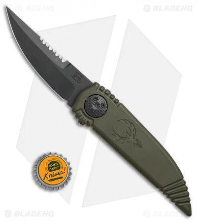 Paragon Phoenix Knife OD Green (3.8" Black Serr) 4 Paragon Phoenix Knife OD Green (3.8" Black Serr) - Image 4