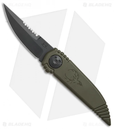 Paragon Phoenix Knife OD Green (3.8" Black Serr) 1 Paragon Phoenix Knife OD Green (3.8" Black Serr)