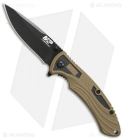 M&P M2.0 Ultra Glide Liner Lock Knife Tan/ Black (3.5" Black) 1085902