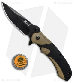 M&P M2.0 Ultra Glide Liner Lock Knife Black/Tan (3.5" Black) 1085908 -Elite Folds MP M2.0 Ultra Glide LL Black Tan Black 1085908 BHQ 80737 jr bottlecap