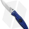 Mcusta Date Masamune Liner Lock Knife Blue Pakkawood (3.63" Damascus) MC-0186D