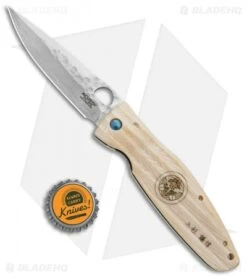 Mcusta Gunshin Liner Lock Knife White Micarta (3.75" Hamon) MC-0185G -Elite Folds Mcusta Gunshin LL White Micarta Hamon MC 0185G BHQ 102801 jr bottlecap
