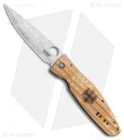 Mcusta Hideyoshi Liner Lock Knife Pakkawood (3.75 Hammered) MC-0182G