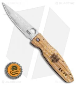 Mcusta Hideyoshi Liner Lock Knife Pakkawood (3.75 Hammered) MC-0182G -Elite Folds Mcusta Hideyoshi Liner Lock Knife Pakkawood 3.75 Hammered MC 0182G BHQ 96992 LS Bottlecap