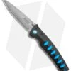 Mcusta Katana Liner Lock Knife Black/Blue Aluminum (3.25" Satin) MC-41C