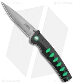 Mcusta Katana Manual Folder Knife Black W/Green Accents (3.4" Satin)