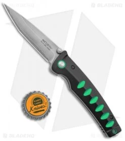 Mcusta Katana Manual Folder Knife Black W/Green Accents (3.4" Satin) -Elite Folds Mcusta Katana Manual Black Green Accents Seki Japan MC 0044C BHQ 135936 jr bottlecap