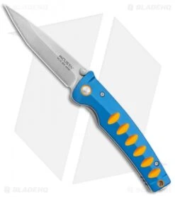 Mcusta Katana Manual Folder Knife Blue W/ Orange Accents (3.375" Satin)
