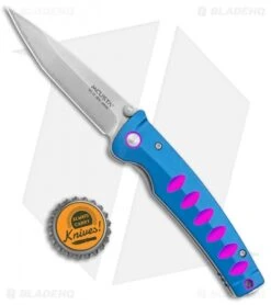Mcusta Katana Manual Folder Knife Blue W/ Purple Accents (3.4" Satin) -Elite Folds Mcusta Katana Manual Blue Purple Accents Seki Japan MC 0043C BHQ 135935 jr bottlecap