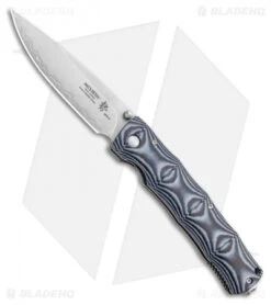 Mcusta Minari Liner Lock Knife Bamboo Pattern Black/Blue (3.375" Satin)