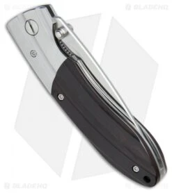 Mcusta Ripple Liner Lock Knife Ebony (2.75"Satin) MC-01412 -Elite Folds Mcusta Ripple LL Ebony Satin MCU142 BHQ 73501 jr side