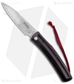 Mcusta Slip Joint Knife Black/Red Wood (3.50" Satin) MC-191C
