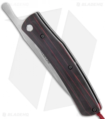 Mcusta Slip Joint Knife Black/Red Wood (3.50" Satin) MC-191C 2 Mcusta Slip Joint Knife Black/Red Wood (3.50" Satin) MC-191C - Image 2