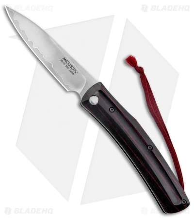Mcusta Slip Joint Knife Black/Red Wood (3.50" Satin) MC-191C 1 Mcusta Slip Joint Knife Black/Red Wood (3.50" Satin) MC-191C