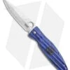 Mcusta Sengoku Liner Lock Knife Blue Pakkawood (3.75" Hammered)