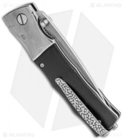 Mcusta Folding Liner Lock Knife Black Pakkawood (3.00" Satin) -Elite Folds Mcusta Shinra Maxima LL Black Pakka Wood Damascus BHQ 106060 jr side