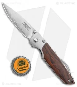 Mcusta Shinra Teana Folding Knife Ironwood (2.625" Satin) MC-143G -Elite Folds Mcusta Shinra Teana folding Knife Ironwood Satin MCU143G BHQ 104986 jr bottlecap