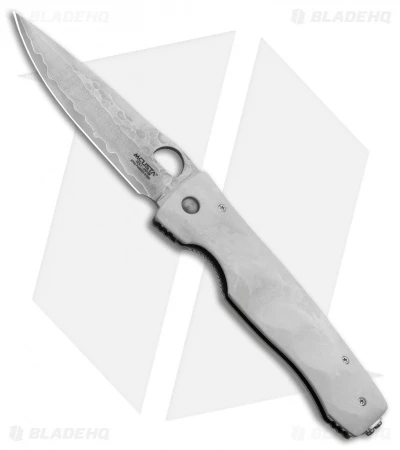 Mcusta Tactility Liner Lock Knife Ivory Corian (3.625" Hammered) 1 Mcusta Tactility Liner Lock Knife Ivory Corian (3.625" Hammered)