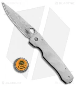 Mcusta Tactility Liner Lock Knife Ivory Corian (3.625" Hammered) 7 Mcusta Tactility Liner Lock Knife Ivory Corian (3.625" Hammered) -Elite Folds Mcusta Tactility Knife Ivory Corian Hammered BHQ 98925 kp open 2