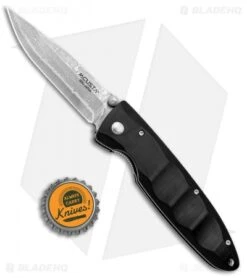 Mcusta Classic Wave Clip Point Liner Lock Knife Pakka Wood (3.4" Damascus) -Elite Folds Mcusta Tactility LL Black Packawood Damascus MCU17D BHQ 96149 jr bottlecap