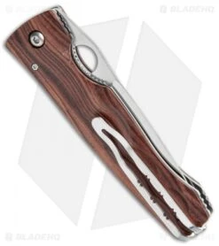 Mcusta Tactility Liner Lock Knife Cocobolo (3.75" Satin) MC-0122R -Elite Folds Mcusta Tactility LL Cocobolo Satin BHQ 96146 jr side