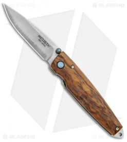 Mcusta Tactility Liner Lock Knife Ironwood (2.75" Damasteel) MC-0077DI