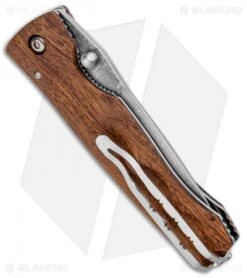 Mcusta Tactility Liner Lock Knife Ironwood (3.5" Damascus) MC-0125D -Elite Folds Mcusta Tactility LL Ironwood Damascus MCU125D BHQ 96147 jr side