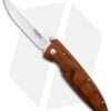 Mcusta Classic Wave Liner Lock Knife Iron Wood (3.5" Satin) MC-0018V