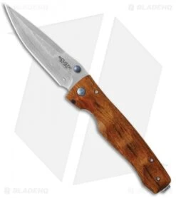 Mcusta Tactility Liner Lock Knife Wood (Damascus) MC-128D