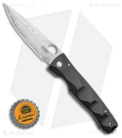 Mcusta Tactility Liner Lock Knife Black Micarta (3.625" Hammered) -Elite Folds Mcusta Tactility Liner Lock Knife Black Micarta 3.625 Hammered MCU121G4.36 BHQ 96988 LS Bottlecap