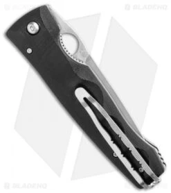 Mcusta Tactility Liner Lock Knife Black Micarta (3.625" Hammered) -Elite Folds Mcusta Tactility Liner Lock Knife Black Micarta 3.625 Hammered MCU121G4.36 BHQ 96988 LS Side