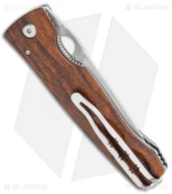 Mcusta Tactility Knife Seki Japan Desert Ironwood (3.75" Hammered) MC-0125G -Elite Folds Mcusta Tactility Seki Japan Desert Ironwood Damascus MCU125G BHQ 96989 jr side