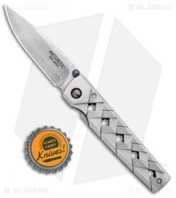 Mcusta Tactility Yoroi Liner Lock Knife Damascus (2.75" Damascus) MC-0037D -Elite Folds Mcusta Tactility Yoroi LL Damascus MCU37D BHQ 96154 jr bottlecap