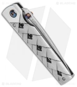 Mcusta Tactility Yoroi Liner Lock Knife Damascus (2.75" Damascus) MC-0037D -Elite Folds Mcusta Tactility Yoroi LL Damascus MCU37D BHQ 96154 jr side