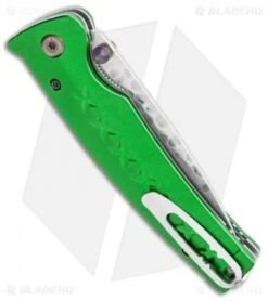 Mcusta Tsuchi Bushi Sword Knife Dark Green (3.25" Damascus) MC-0163D -Elite Folds Mcusta Tsuchi Bushi Sword Dark Green Damascus BHQ 100969 jr side