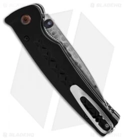 Mcusta Tsuchi Bushi Sword Knife Black (3.25" Damascus) MC-0161D -Elite Folds Mcusta Tsuchi Bushi Sword Knife Black 3in 25cm Damascus MC 0161D BHQ 23653 td side