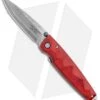 Mcusta Tsuchi Liner Lock Knife Red Staminawood (2.75" Damasteel) MC-0078D