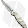 Mcusta Basic MC-25D Liner Lock Knife Ivory Corian (3.25" Damascus)