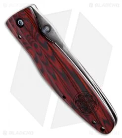 Mcusta Tokugawa Liner Lock Knife Staminawood (3.75" Damascus) MC-0183D -Elite Folds Mcusta mc 0183d side