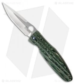 Mcusta Rikyu Liner Lock Knife Green Micarta (3.75" Satin) MC-0184