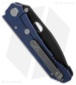 Medford 187DP Frame Lock Knife Blue Titanium (4.25" Black PVD) MKT -Elite Folds Medford 187 DP Framelock BHQ 122946 td side