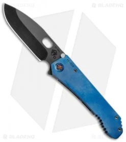 Medford 187DP Frame Lock Knife Dark Blue Anodized Ti (4.25" Black PVD) MKT