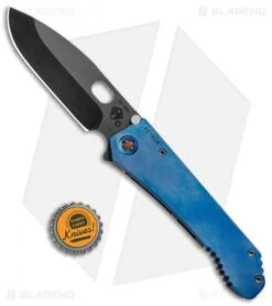 Medford 187DP Frame Lock Knife Dark Blue Anodized Ti (4.25" Black PVD) MKT -Elite Folds Medford 187DP FL Dark Blue Anodized Ti Black PVD BHQ 112432 jr bottlecap