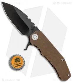 Medford 187F Frame Lock Flipper Knife Bronze Ti Tumbled (3.4" Black) MKT -Elite Folds Medford 187F FL Flipper Bronze Ti Tumbled Black MK001DPQ 36A1 SSCS Q4 BHQ 84524 jr bottlecap