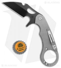 Medford Burung Frame Lock Knife Tumbled Ti W/ Bottle Opener (3.25" Black PVD) -Elite Folds Medford Burung FL Tumbled Ti Bottle Opener Black PVD BHQ 112422 jr bottlecap