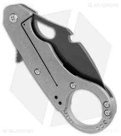 Medford Burung Frame Lock Knife Tumbled Ti W/ Bottle Opener (3.25" Black PVD) -Elite Folds Medford Burung FL Tumbled Ti Bottle Opener Black PVD BHQ 112422 jr side