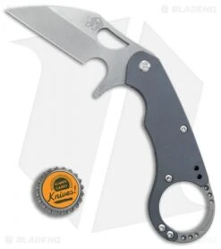 Medford Burung Frame Lock Knife Blue Titanium (3.25" Satin) MKT -Elite Folds Medford Burung blue ti satin BHQ 34483 er bottlecap