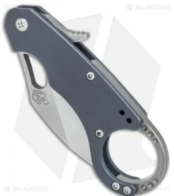 Medford Burung Frame Lock Knife Blue Titanium (3.25" Satin) MKT -Elite Folds Medford Burung blue ti satin BHQ 34483 er spine